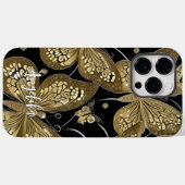 おしゃれな黒と金の蝶の名前入り Case-Mate iPhoneケース (裏面 (横))
