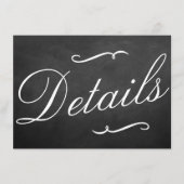 おしゃれな黒板ウェディングコレクションの詳細 エンクロージャーカード (正面)