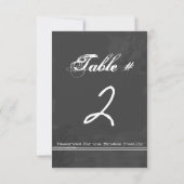 おしゃれな黒板風の結婚式テーブルナンバーカード 招待状 (裏面)