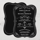 おしゃれな黒板 ヴィンテージ ブラケット 結婚式 招待状 (正面/裏面)