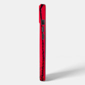 おしゃれな黒 赤 白 ゴールドのクロス バタフライ Case-Mate iPhoneケース (裏面 / 左)