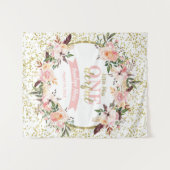 おしゃれな1歳誕生日バックドロップ、バナー、ボヘミア タペストリー (正面(横))