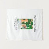 おしゃれな1歳誕生日写真 タペストリー (正面(横))