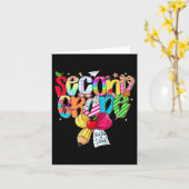 おしゃれな2年生のドリームチーム 教師のための新学期準備 カード (黄色い花)