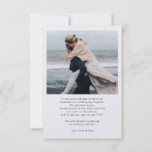 おしゃれな2枚の写真が特徴的なアーチ型のウェディングサンクスカード サンキューカード (裏面)