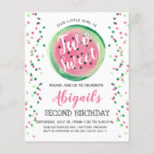 おしゃれな2歳の誕生日招待状 スイートセカンド (正面)
