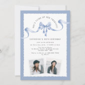 おしゃれな20代の誕生日パーティーの締めくくり 招待状 (正面)
