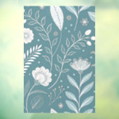 おしゃれな24x36 フラワー トランスパレント ウィンドウ クリング デコ ウィンドウサイン (シート3)