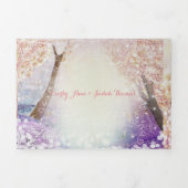 おしゃれな3つ折りフェアリーテイルウェディング 招待状の返信はがき付き 三つ折り招待状 (カバー)