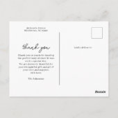 おしゃれな3枚の写真のカード 赤ちゃんのシャワー お礼メッセージ ポストカード (裏面)