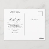 おしゃれな3枚の写真の組み合わせ 赤ちゃんのシャワーお礼カード ポストカード (裏面)