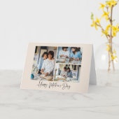 おしゃれな3枚の写真コラージュ　母の日 カード (黄色い花)