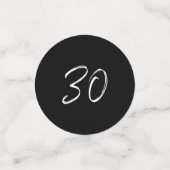 おしゃれな30歳の誕生日写真 コンフェッティ (スモール正面)