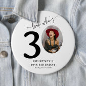 おしゃれな30歳の誕生日「誰が30歳だっけ？」 缶バッジ (インサイチュ)