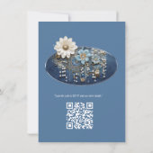 おしゃれな3Dデニムプリントとアクセサリー 招待状 (裏面)