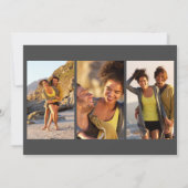 おしゃれな4枚写真のモダンなゴールドスクリプト セーブザデート (裏面)