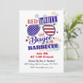 おしゃれな4th of July BBQ 招待状 (スタンド正面)