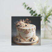 おしゃれな5周年結婚記念日招待状（編集可能） 招待状 (スタンド正面)