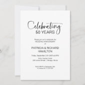 おしゃれな50周年結婚記念日招待状 招待状 (正面)