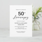 おしゃれな50周年結婚記念日 招待状 (スタンド正面)