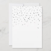 おしゃれな50歳の誕生日パーティー シルバーコンフェッティ 招待状 (裏面)