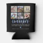おしゃれな6枚のインスタ写真コラージュ DADDY '愛してる' 缶クーラー (正面)