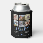 おしゃれな6枚のインスタ写真コラージュ DADDY '愛してる' 缶クーラー (缶裏面)