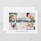 おしゃれな6枚の写真 オリジナル グリーティング カード (正面/裏面)