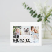 おしゃれな6枚の写真 現代のユニバーサルグリーティングカード ポストカード (スタンド正面)