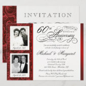 おしゃれな60周年招待状 - 当時と現在 招待状 (正面/裏面)