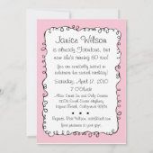 おしゃれな60歳の誕生日招待状カスタムオーダー 招待状 (裏面)