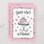 おしゃれな60歳の誕生日招待状カスタムオーダー 招待状 (正面/裏面)