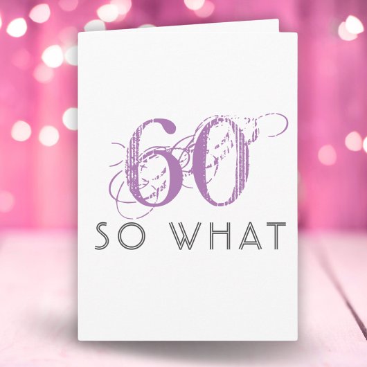 おしゃれな60歳 そんなの関係ない 面白い ピンク 60歳の誕生日 カード