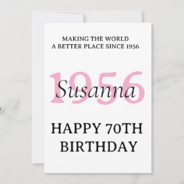 おしゃれな70歳の誕生日サプライズギフト 招待状