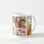 おしゃれな8枚の写真コラージュ記念品 コーヒーマグカップ (正面右)
