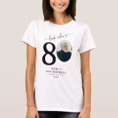 おしゃれな80歳の誕生日お祝いギフト「見て誰80歳」 Tシャツ (正面)