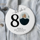 おしゃれな80歳の誕生日「誰が80歳か見てみて」 缶バッジ (インサイチュ)