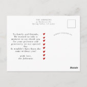 おしゃれな9枚の写真コラージュ 現代のベビーシャワー感謝メッセージ ポストカード (裏面)