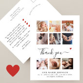 おしゃれな9枚の写真コラージュ 現代のベビーシャワー感謝メッセージ ポストカード