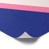 おしゃれな90年代メンフィス幾何学模様のシームレスパターン。ヴィ ポスター (角)