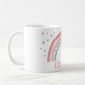 おしゃれな かわいい 虹色の星 コーヒーマグカップ (左)
