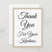 おしゃれな「ご親切に感謝しています」ポストカード ポストカード (正面/裏面)