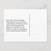 おしゃれな「ご親切に感謝しています」ポストカード ポストカード (裏面)