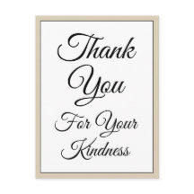 おしゃれな「ご親切に感謝しています」ポストカード