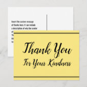 おしゃれな「ご親切に感謝」ポストカード ポストカード (正面/裏面)