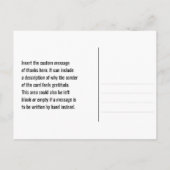 おしゃれな「ご親切に感謝」ポストカード ポストカード (裏面)