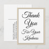 おしゃれな「ご親切に感謝」ポストカード ポストカード (正面/裏面)