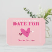 おしゃれな「エレガントデートクーポン」バレンタインギフト シーズンカード (スタンド正面)