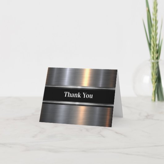 おしゃれな カスタム ビジネス サンクス カード (正面)