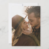 おしゃれな カップル 婚約 写真 ありがとうカード サンキューカード (裏面)